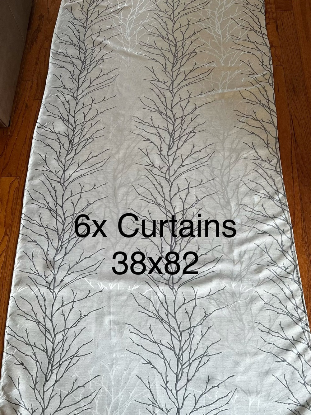Gray Branch-Print Home Curtains - Set of 6